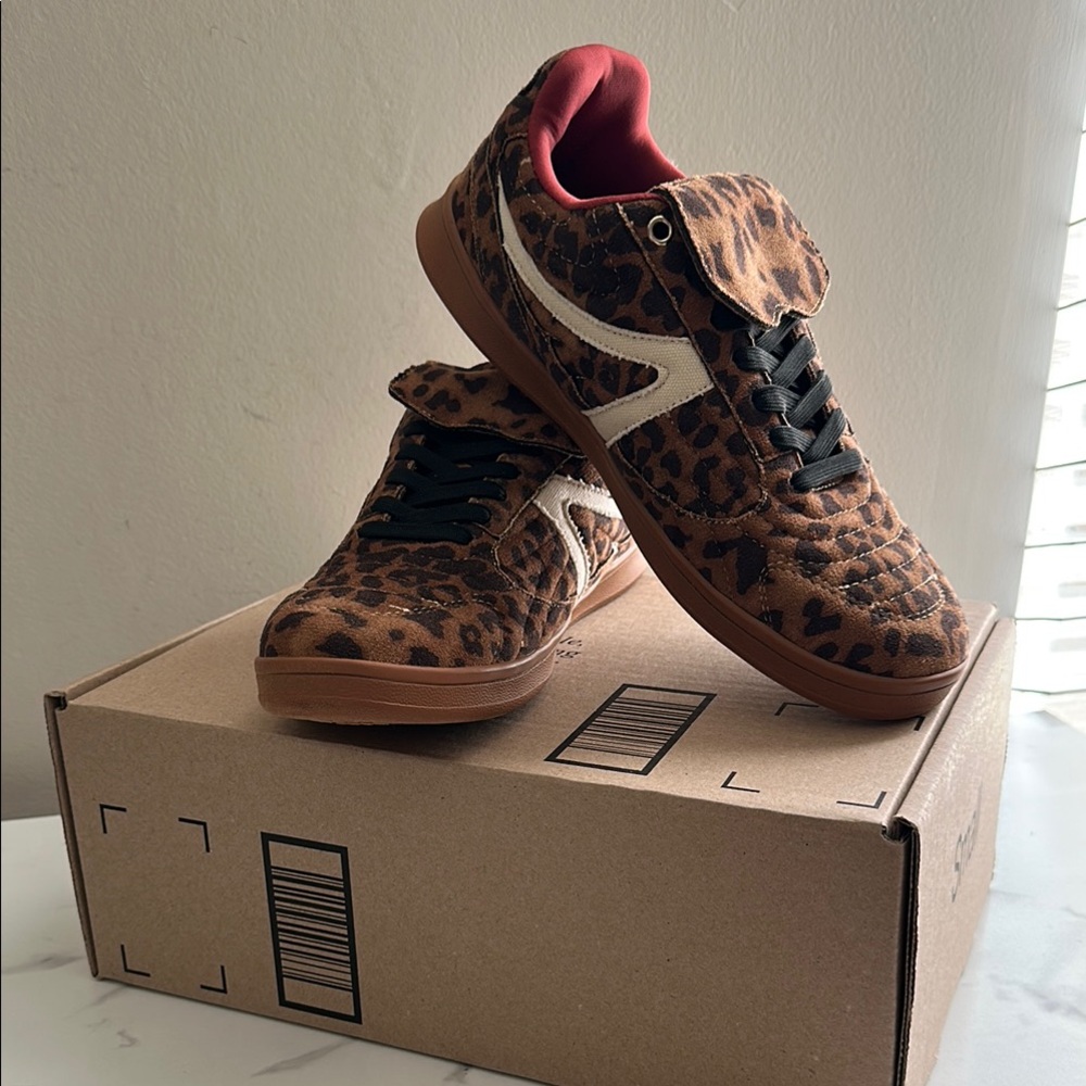 New animal Print Sneakers with Red Interior